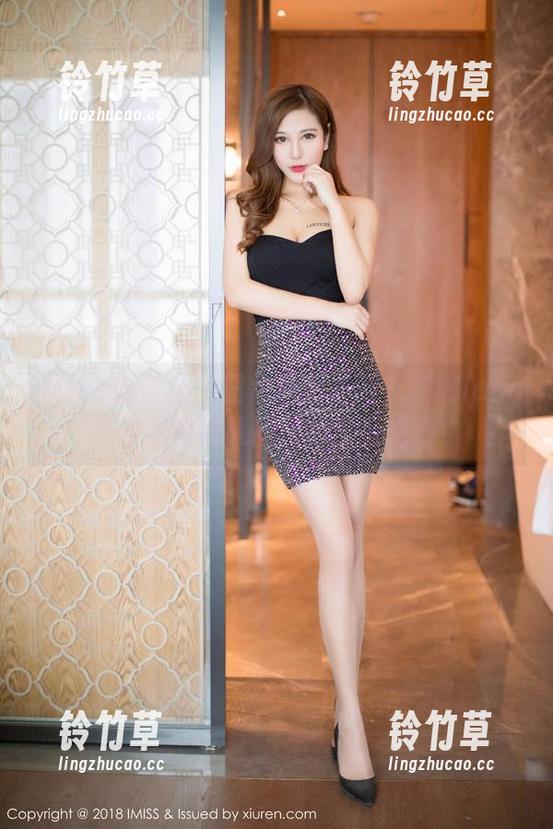 IMiss爱蜜社-莉娜lena IMiss爱蜜社 - 图包新秀备战?莉娜lena连衣裙挑战原图的王者之路